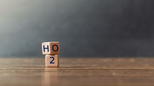 Close-up of toy on table