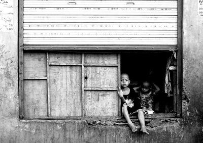 Portrait of cute girl standing outdoors