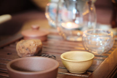 Close-up of coffee on table