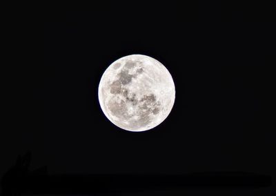 Full moon in sky at night