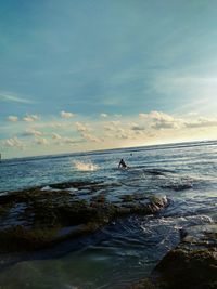 Scenic view of sea against sky