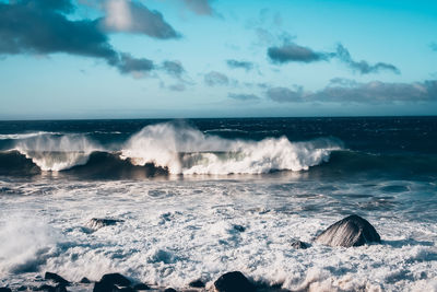 Scenic view of sea against sky