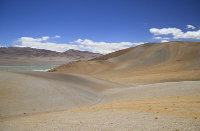 Scenic view of desert against sky