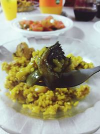 Close-up of food in plate