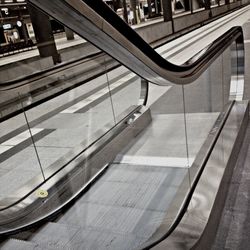 View of escalator