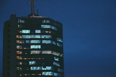 Low angle view of modern buildings against sky