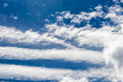 Low angle view of clouds in sky