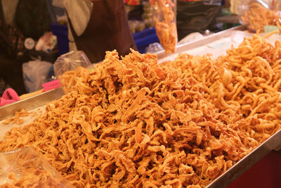 Close-up of food for sale in market