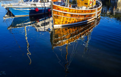Boats in harbor