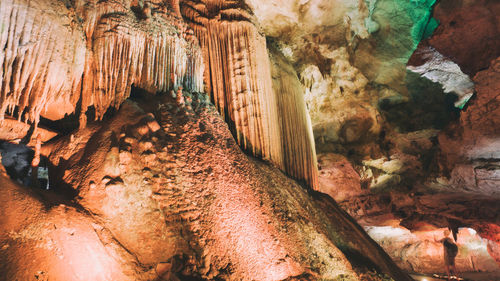 Rock formations in cave