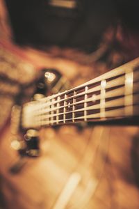 Close-up of playing guitar