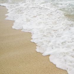 Close-up of sand on beach