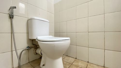 Toilet in bathroom