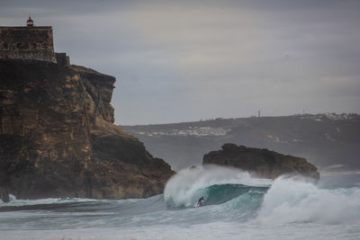 Rock formations at seaside