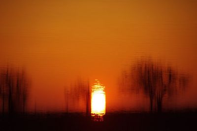 Scenic view of sunset over sea