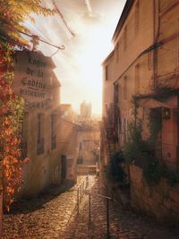 Street amidst buildings in town