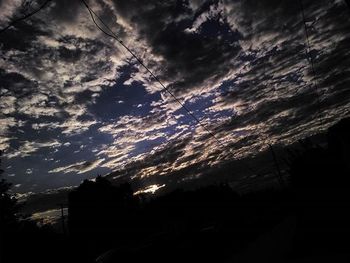 Low angle view of cloudy sky