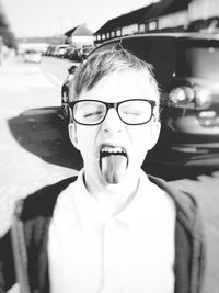 Close-up portrait of boy