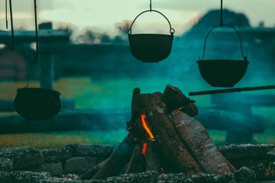 Close-up of bonfire