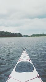 Boat sailing in sea