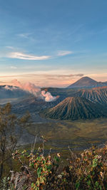 Scenic view of mount bromo in indonesia