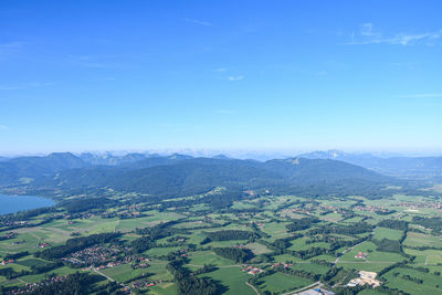 Aerial view of landscape against sky