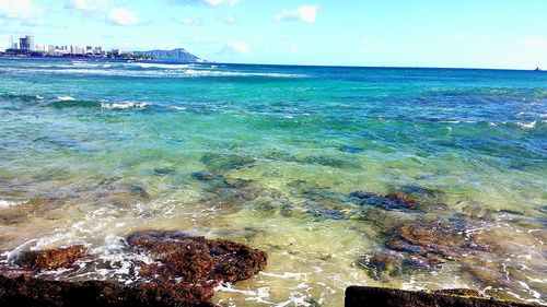 Scenic view of sea against sky