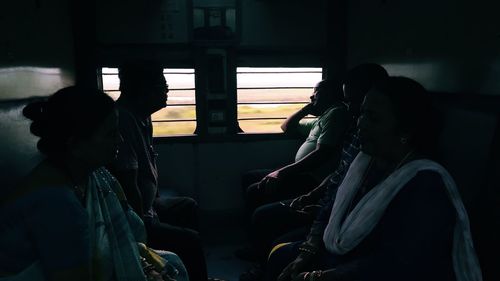 People sitting in train