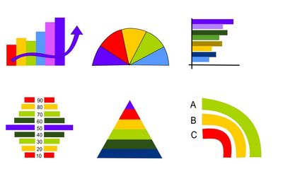 Multi colored flags against white background