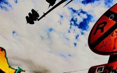 Low angle view of cloudy sky