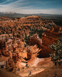 Aerial view of rock formations