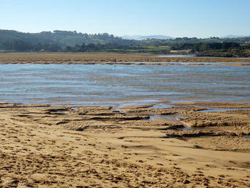 Scenic view of sea and beach against sky