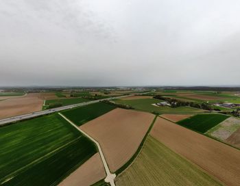 High angle view of cityscape against sky