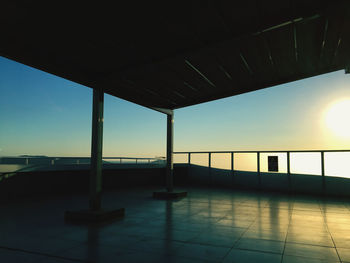 View of sea against sky during sunset