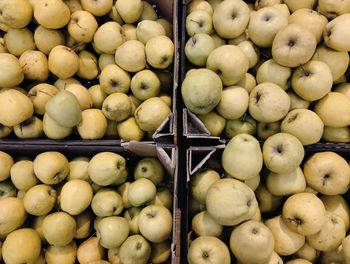 Full frame shot of lemons for sale at market