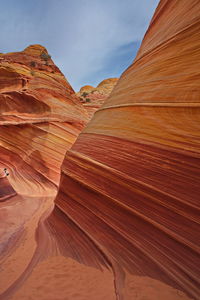 Scenic view of desert against sky