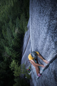 Man standing on rock