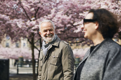 Mature couple walking together