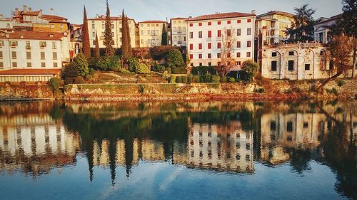 Reflection of buildings in canal