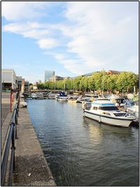 Boats in harbor