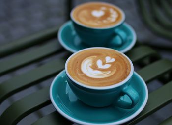 Close-up of coffee on table