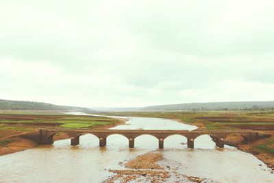 Scenic view of landscape against cloudy sky