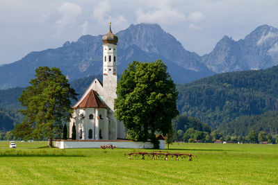 Schwangau, germany, july 27, 2021.the baroque church of st. coloman 