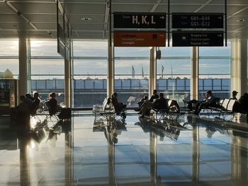 People waiting at airport