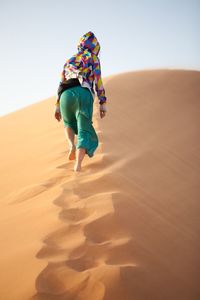 Scenic view of desert against sky