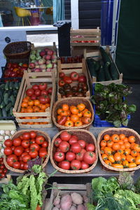 Fruits for sale at market stall