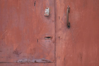 Full frame shot of weathered door