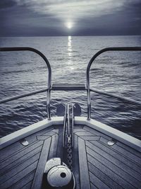 Ship on sea against sky