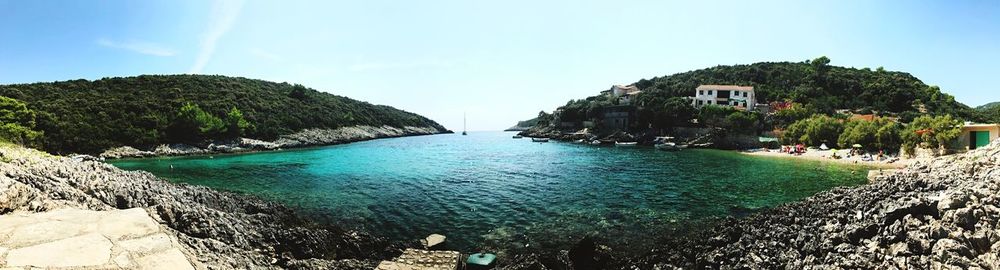 Panoramic shot of sea against sky