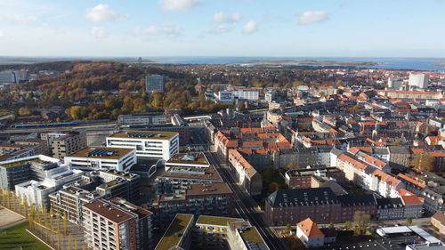 Aalborg denmark aerial view
